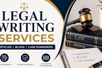 write legal articles, blogs and case summaries