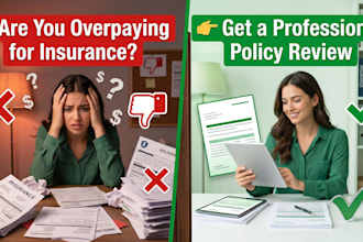review your insurance policy and tell you if you are overpaying