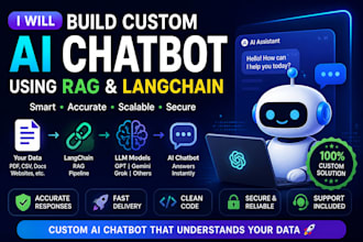 build custom ai chatbot using rag langchain gemini or grok