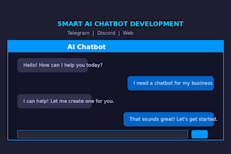 develop an ai chatbot for your business on telegram discord or web