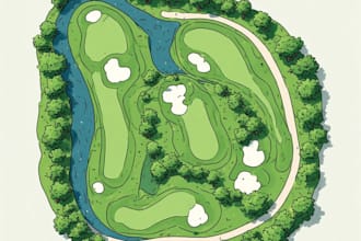design a professional golf course vector map