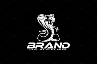 design a modern snake, luxury serpent mascot logo and gaming brand identity