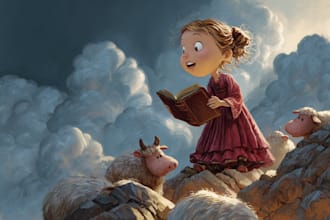do children picture book illustration, children book