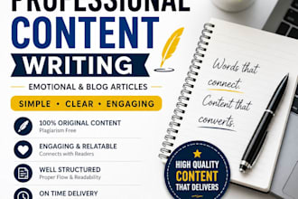 write emotional lifestyle and relatable blog articles
