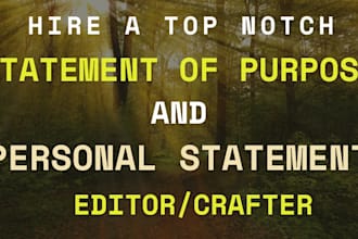craft and edit personal statement or statement of purpose