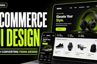 design modern and clean website in figma for e commerce