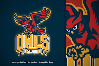 design attractive high quality modern owl logo