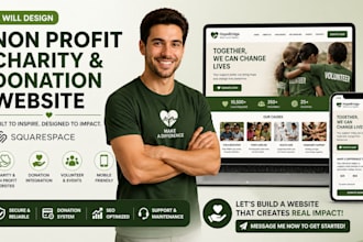 build squarespace non profit website wix charity donation website ngo foundation