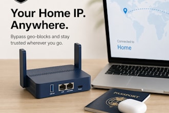 setup residential IP VPN for remote work travel router VPN glinet digital nomad