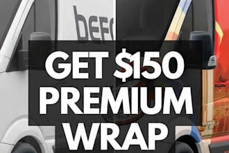 design professional car wrap, van wrap, vehicle graphics for business