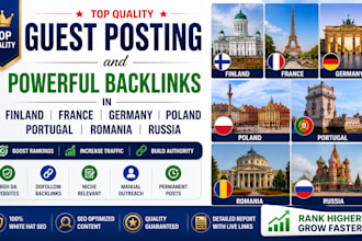quality guest posting and powerful backlinks in finland france germany poland