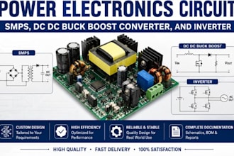 design power electronics circuit, smps, dc dc buck boost converter, and inverter