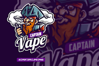 design high quality unique smokeing, vape logo