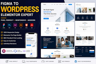 convert figma to elementor or figma to wordpress website