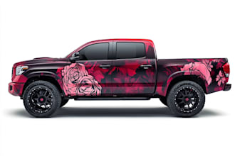 tesla cybertruck wrap design, vehicle wrap design