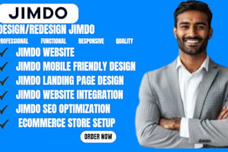 design, redesign, edit and customise jimdo website, jimdo landing page and seo