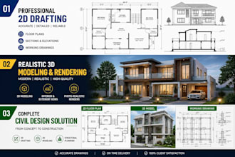create 3d plans, 3d models, and working drawings
