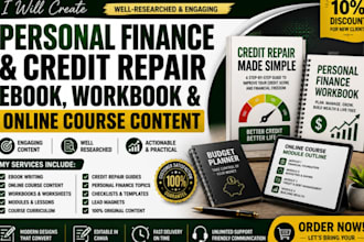 ai powered personal finance credit repair ebook, workbook online course content