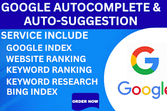 do google autocomplete, bing, autosuggestion and website ranking