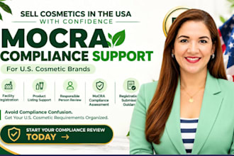 help with mocra cosmetic facility registration and compliance,fda cosmetics,fda