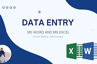 do data entry and excel cleanup