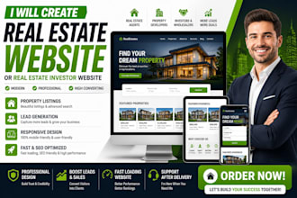 create real estate investor website, real estate website