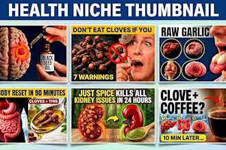 design eye catching health wellness youtube thumbnails