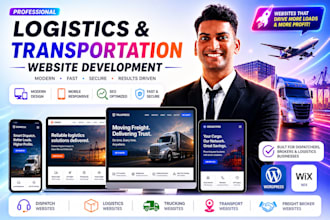 design dispatch, logistics, trucking, transport, freight broker website
