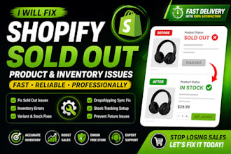 fix shopify sold out products issue errors dropshipping product sold out fast