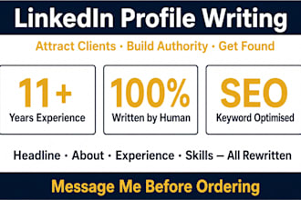 write a professional linkedin profile that attracts clients and opportunities