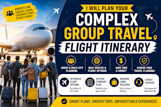 plan your complex group travel flight itinerary