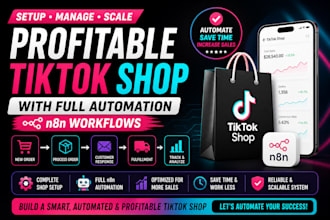 setup manage a profitable tiktok shop with full automation n8n workflows