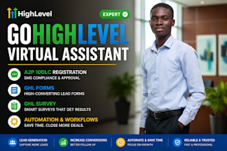 go high level ghl virtual assistant a2p 10dlc regisration ghl forms ghl survey