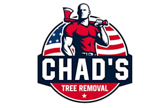 design innovative all american logo for chads tree removal