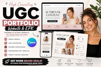 design canva ugc portfolio website canva landing page canva ugc portfolio design