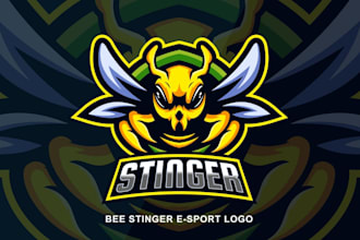 design excellent mascot, bee, hornet logo