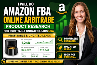 do amazon fba online arbitrage product research for profitable ungated leads USA