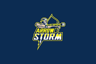 design super arrows torms archery tag logo
