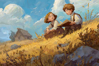 do children book illustration and storybook cover