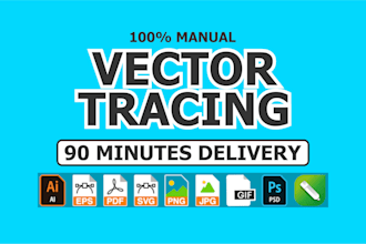 do vector tracing, convert image or logo to vector quickly