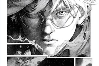draw comic book art, superheroes, manga or action scenes