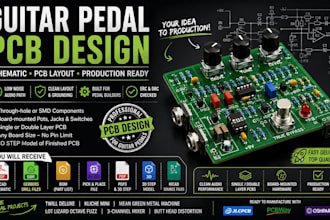 design printed circuit board pcbs for guitar pedal effects