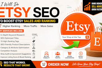 do etsy SEO to boost etsy sales and ranking speed up