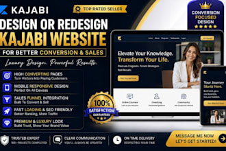 design or redesign kajabi website for better conversion kajabi luxury website