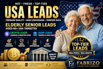 give hot fresh toptier USA senior aged rich sweepstaks leads, crypto leads