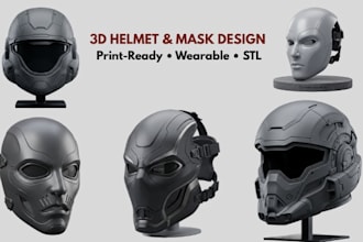 do 3d cosplay creation 3d mask 3d armor helmet cosplay armor wearable cosplay