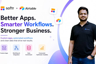 setup airtable database airtable automation, softr web app and client portal