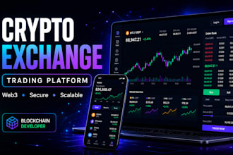 build crypto exchange website trading platform web3 dapp blockchain app