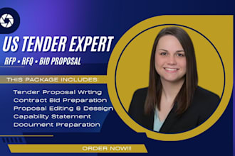 write winning US tender, rfp, rfq and government contract proposal consultant