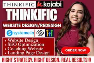 thinkific online course website design landing page thinkific sales funnel setup